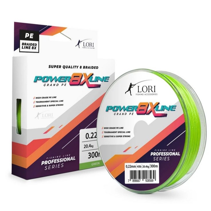 Linha Multifilamento Lori Power Line 8x (50lb e 55lb, 300m)
