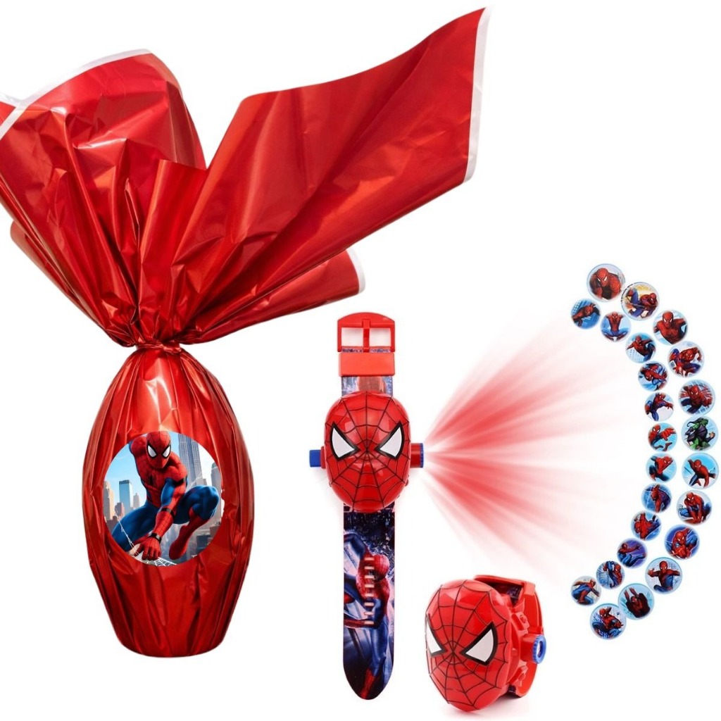 Kit Ovo de Páscoa 250g Ao Leite com Relógio Projetor Homem Aranha Infantil — R$ 54,49 em Shopee