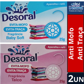 2UN Anti-mofo Anti-traça Anti-Inseto 25g Desoral em Oferta na Shopee