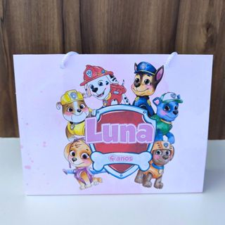 Sacolinha Personalizada Patrulha canina aquarela Rosa - Pegue e Monte em Oferta na Shopee