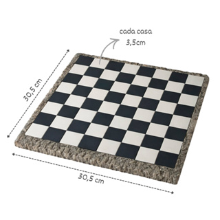 Tabuleiro 30,5cm de cada lado para jogo de xadrez temático decorativo em Oferta na Shopee