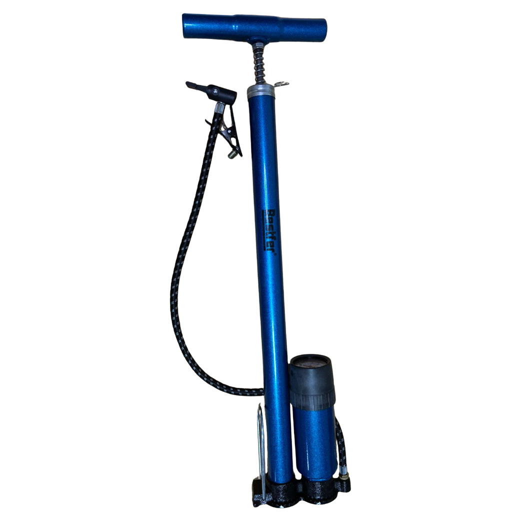 BOMBA BICICLETA COM MANOMETRO ADAPTADO BICO FINO 60CM BESTFER