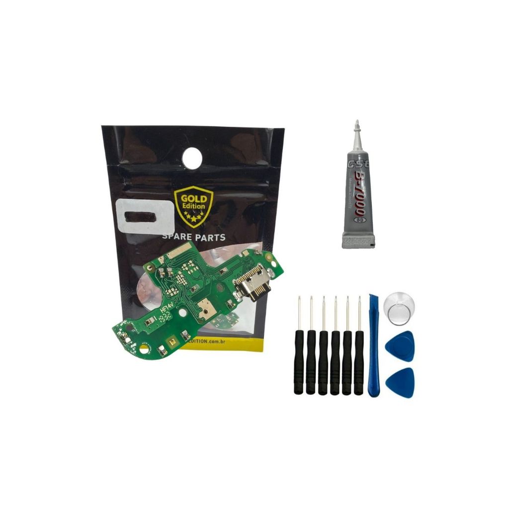 Placa De Carga Gold Edition Para Moto One Macro / G8 play + Kit Ferramenta