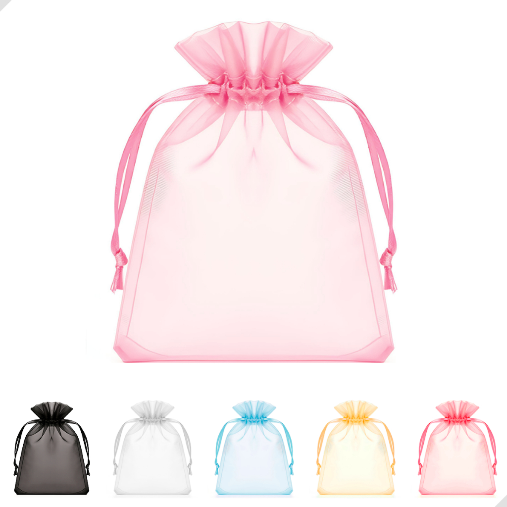 Kit 30/50/100 Saquinho de Organza Tule 9x12 cm Pequeno Para Lembrancinha Presentes Casamento