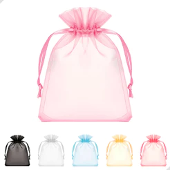 Kit Saquinho de Organza Tule 9x12 30/50/100 Unidades Pequeno Para Lembrancinha e Presentes