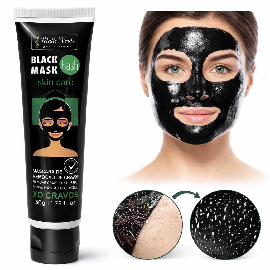 Mascara Bisnaga Black Mask Flash Matta Verde Xô Cravos em Oferta na Shopee