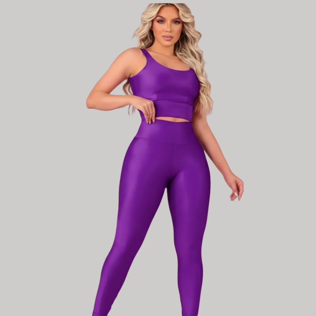CONJUNTO FEMININO FITNESS LEGGING E TOP ACADEMIA TREINO MUSCULAÇÃO