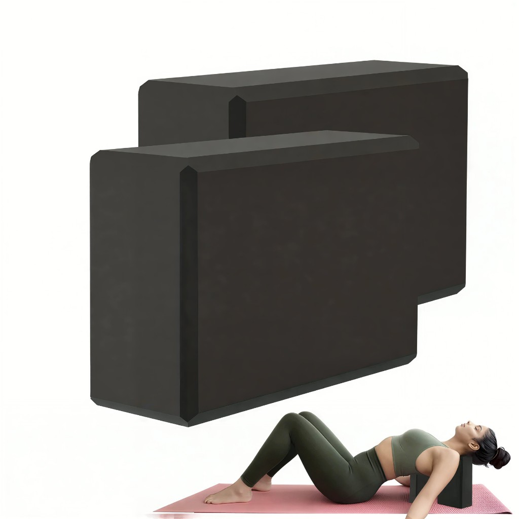 Imagem Kit 3 Bloco de Yoga Tijolinho para Ioga e Pilates 20x11x7cm Fisioterapia Alongamento