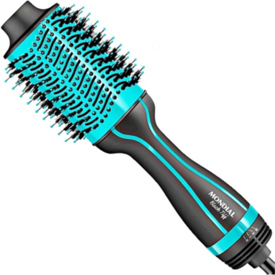 Escova Secadora Modeladora Alisadora Mondial Es-16 Alisa Seca Modela Brilho Anti-Frizz 1200W Penteia Dá Volume - Bivolt