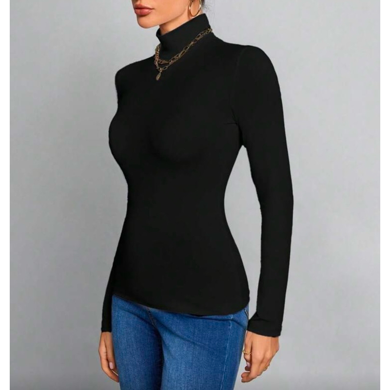 Blusa Térmica Gola Alta Peluciada Segunda Pele Inverno Frio Preta em Oferta na Shopee