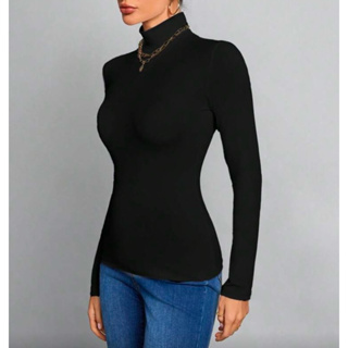 Blusa Térmica Gola Alta Peluciada Segunda Pele Inverno Frio Preta em Oferta na Shopee