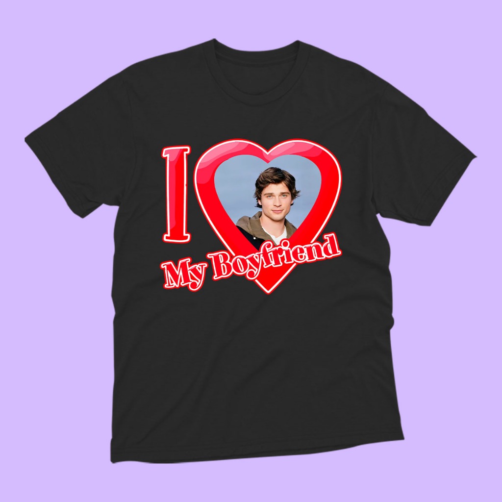 Camiseta I Love My Boyfriend - Clark Kent (Seriado Smallville) 100% Algodão Unissex