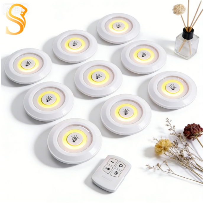 Luminária Kit 3 Lâmpadas Led Sem Fio Controle Luz Branca Mt027 - B7