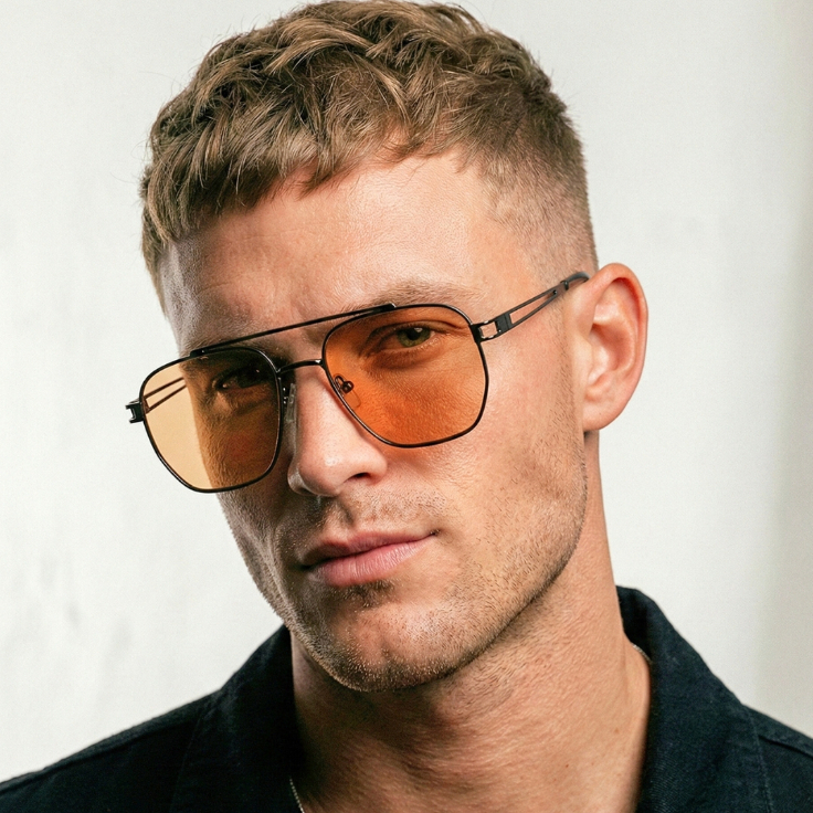 Óculos de Sol Texas Aviador Clássico Premium Geométrico Retrô Metal uv400 Unissex em Oferta na Shopee