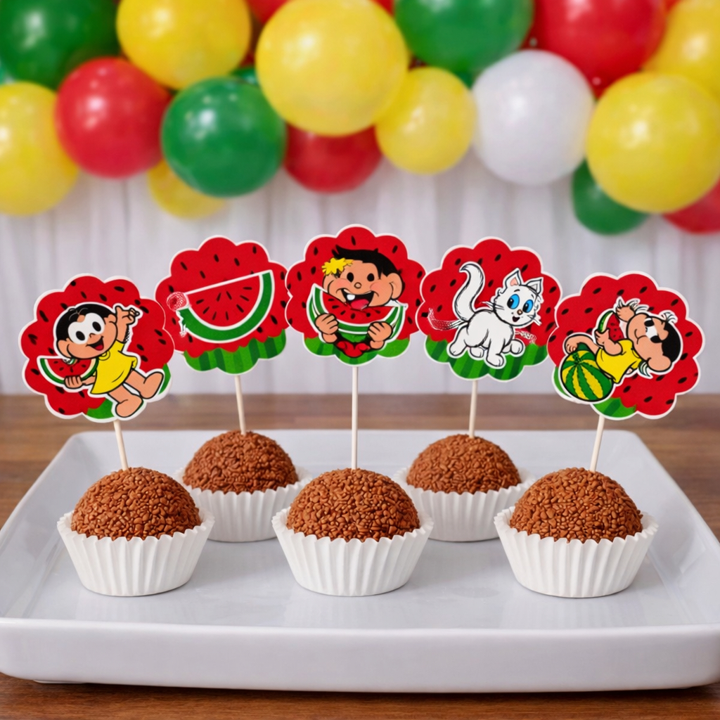 Topper de docinhos ou cupcake MAGALI/tags MAGALI/ Festa MAGALI