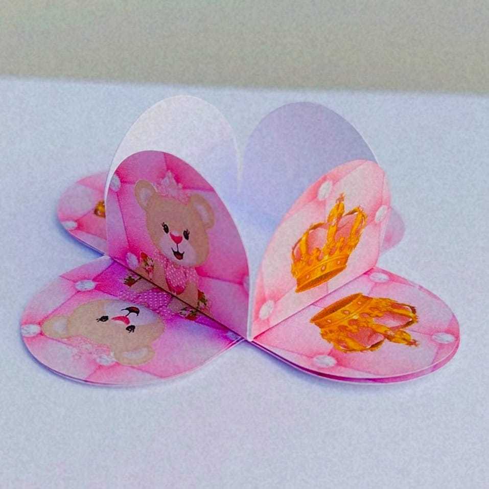 ENVIO RÁPIDO Forminhas para Doces Personalizadas PRINCESA URSINHA 4 Pétalas Infantil Aniversário Lembrancinha Brigadeiro