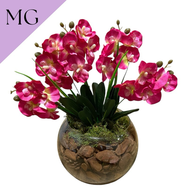 ARRANJO DECORATIVO BUQUÊ ORQUÍDEAS ARTIFICIAL DECORAÇÃO MESA FLORES ARTIFICIAIS