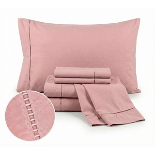 Jogo de Lençol Percal 400 Fios 100% Macio Fronha Com Ponto Palito em Oferta na Shopee