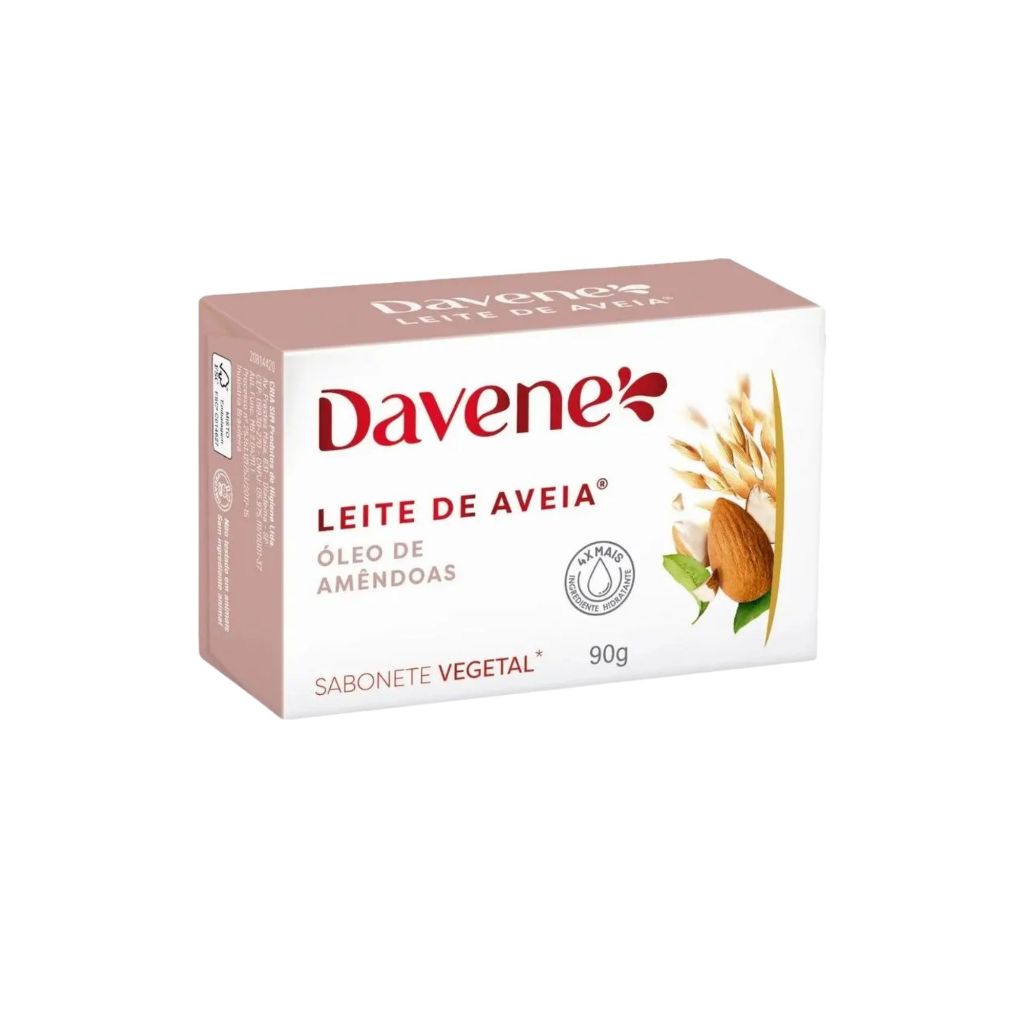 Sabonete Vegetal Leite de Aveia Óleo de Amêndoas 90g - Davene