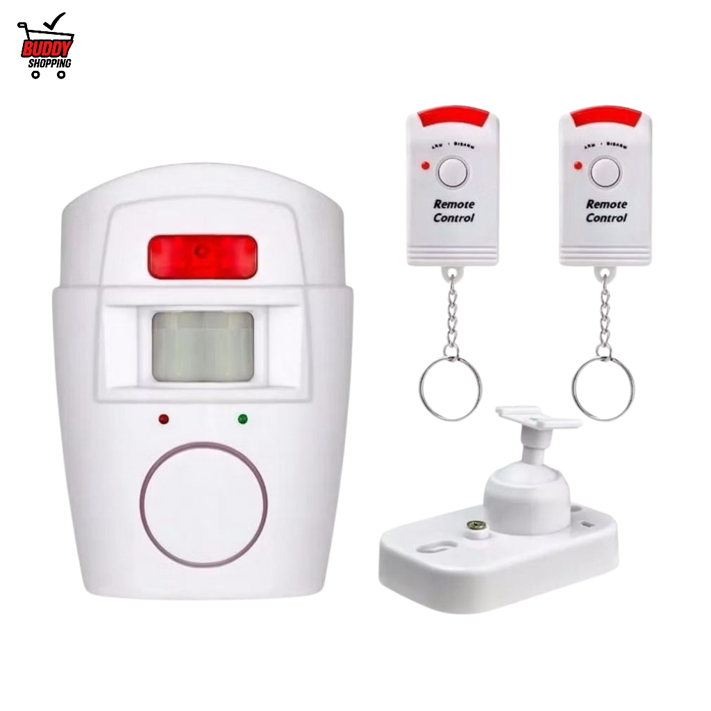 Kit Alarme Residencial Sem Fio Sensor De Presença + 2 Controles + 1 Suporte De Fixação em Oferta na Shopee