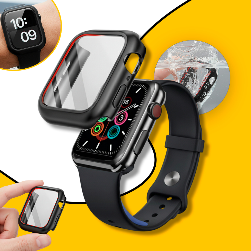 Capa case acrílico com vidro compativel apple watch ultra 46 42 mm