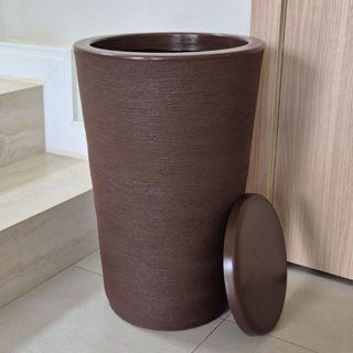 Vaso Médio para Plantas em Plástico Polietileno Resistente Cone Redondo Grafiato com Prato em Oferta na Shopee