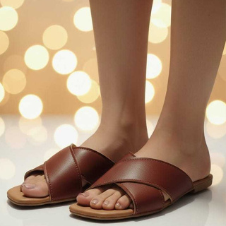 Sandália Rasteirinha Feminina Tira Cruzada Conforto,Casual Prática metalizada Neutra do 34 ao 40 em Oferta na Shopee