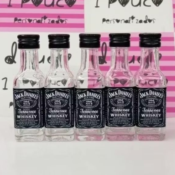Mini garrafinha personalizada de vidro de 20ml tennesse para lembrancinhas 10/15/20/30/40/50un