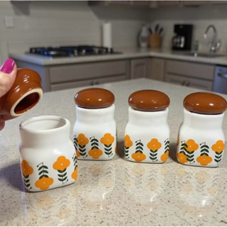 Porta Condimento Tempero de Cerâmica 4 Unidades 200 gramas em Oferta na Shopee