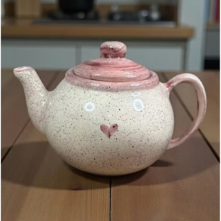 Bule de Café 600Ml  Rosa Coração  de Cerâmica Pintado a mão em Oferta na Shopee