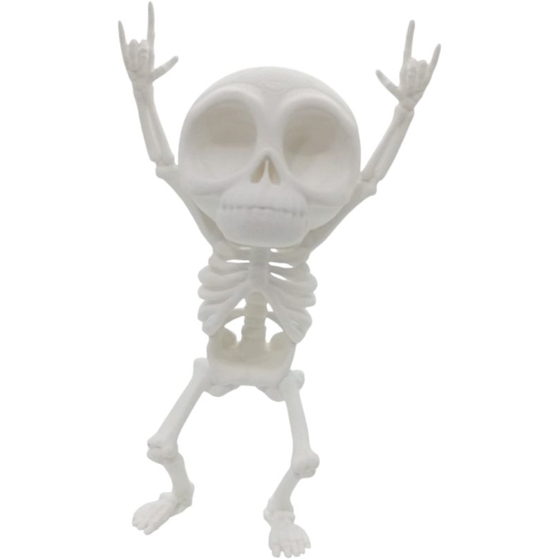 Caveira Rock Miniatura Impressa em 3D Decoração Geek