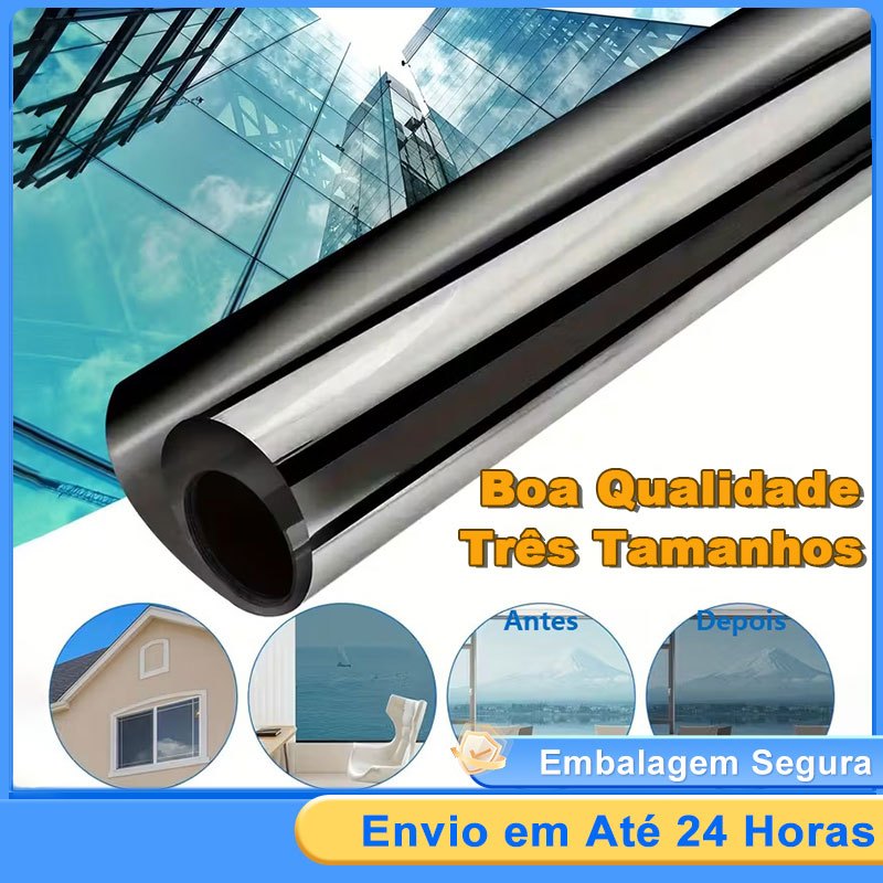 Película Tipo Insulfilm Prata Espelhada Refletiva G5 Poliéster Profissional 50cm em Oferta na Shopee