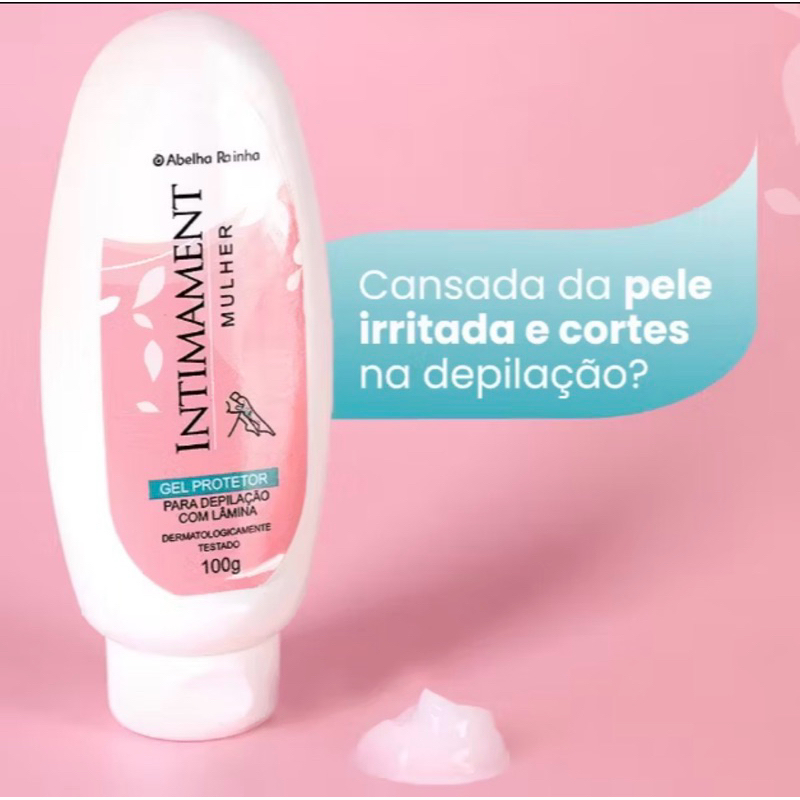 Gel Protetor Depilação Íntima Abelha Rainha 100g – Pele Suave e Segura
