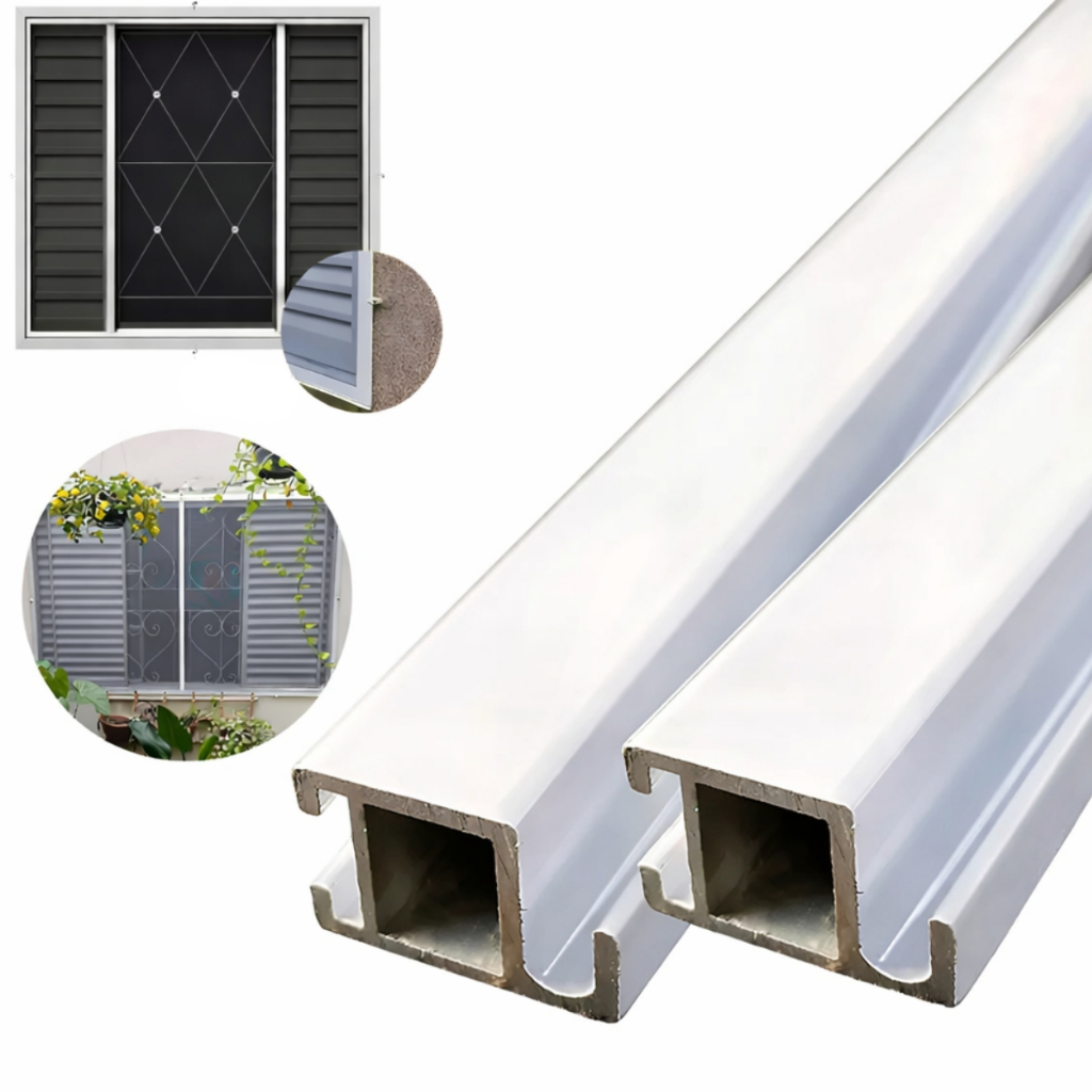 Perfil Barra Alumínio Para Tela Mosquiteira 60cm Branco A058 Para Janelas Anti Insetos 2 Unidades