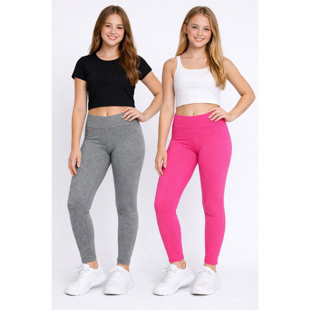 Kit 2 Legging calça infantil menina de Molecotton sem Felpa 12/14/16