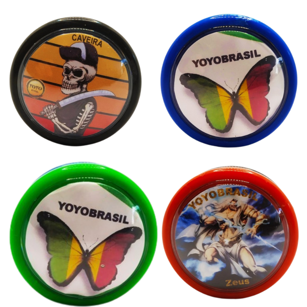 Yoyo Profissional Design Personalizado Borboleta Caveira Zeus Eixo Fixo +  3 Cordas Extras