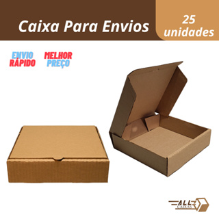25 Caixas 20x20x5 de Papelão Envio Delivery Salgados/Doces de Festa Parda Reforçada Custo Benefício em Oferta na Shopee