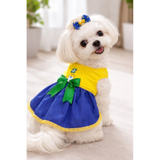 vestido pet copa do mundo 2026 Brasil roupa para cachorro em Oferta na Shopee