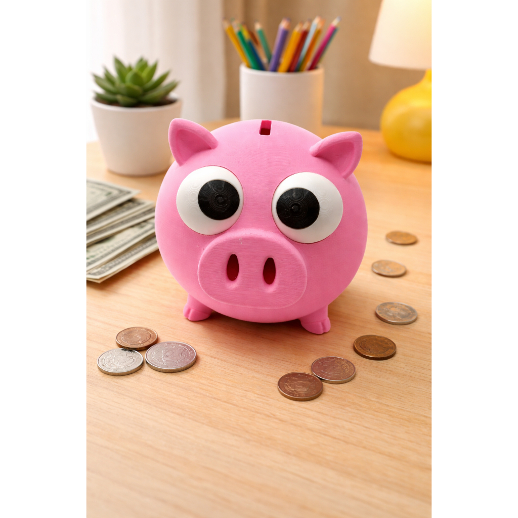 Cofrinho Porquinho Educativo Decorativo incentive a Economia das Crianças