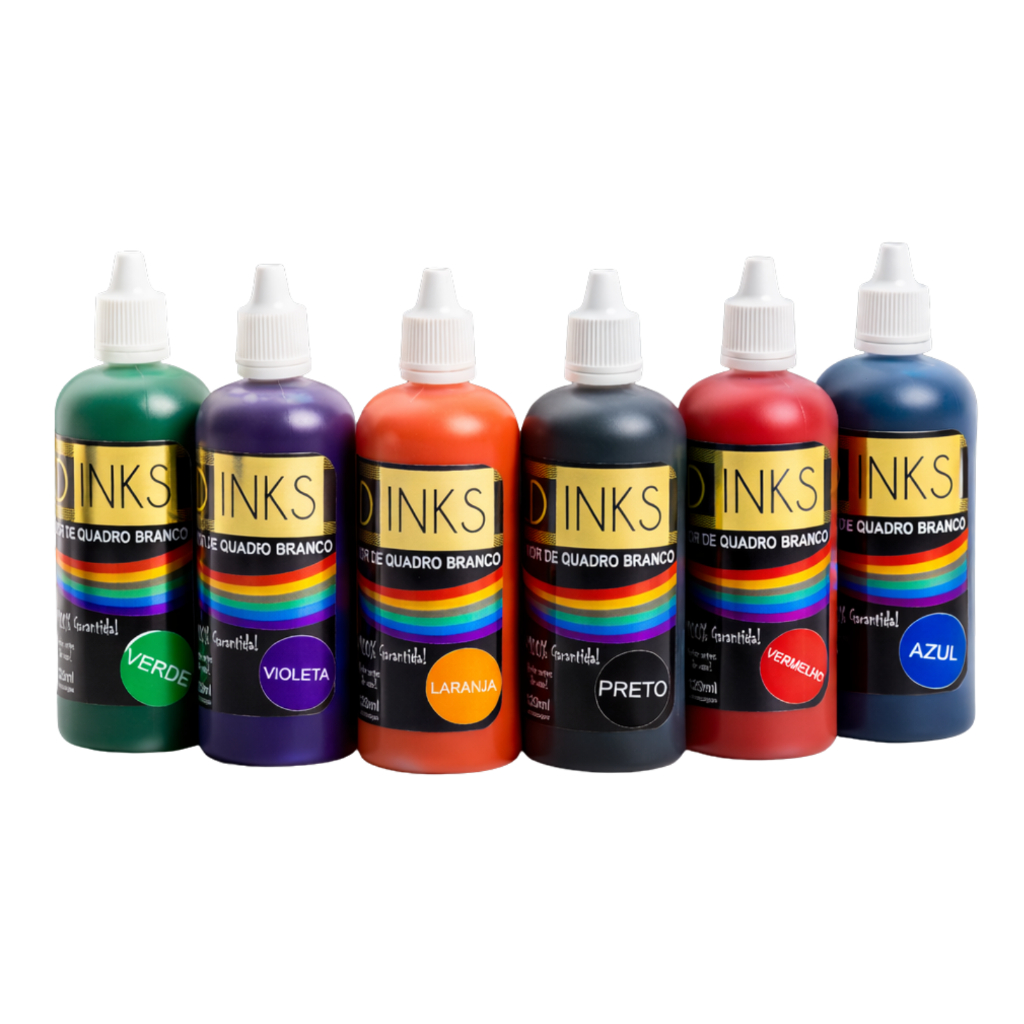 Tinta Para Caneta Pincel Marcador De Quadro Branco 120ml Tinta Recarregável para Marcador Conta Gota Gold Inks