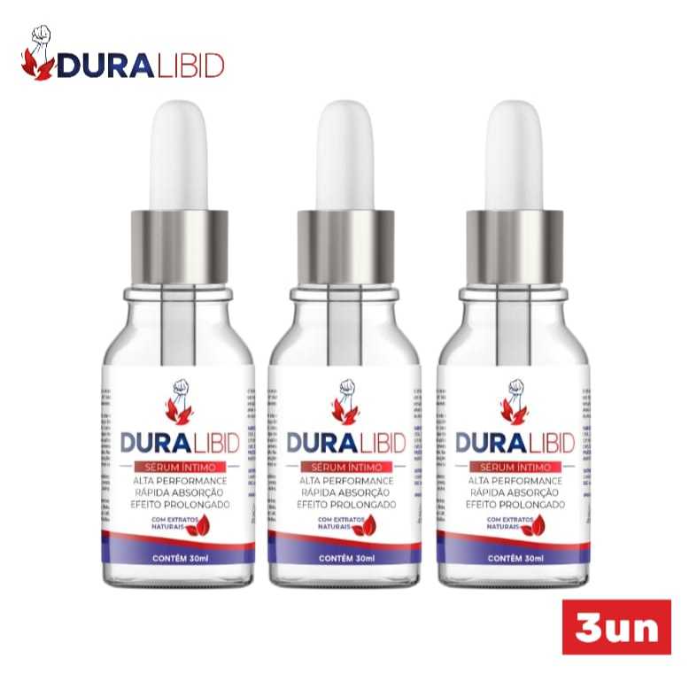 Duralibid 30ml Sérum Natural Masculino Melhora Vigor e Desempenho Original Kit 3x