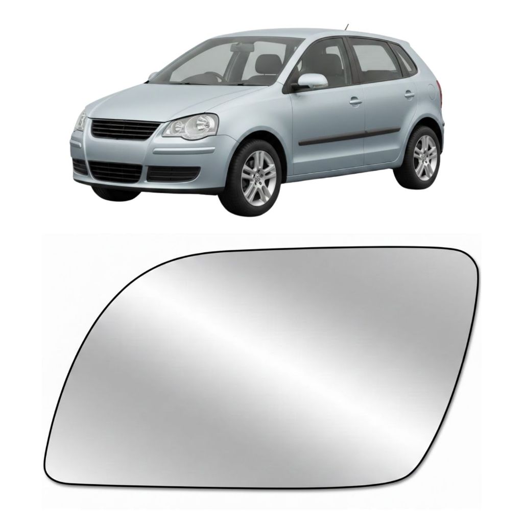 Lente Retrovisor VW Polo 2002 a 2008 Sem Base