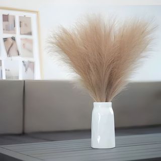 9 Unidades Capim Pampas 70cm | Impacto Sem Manutenção em Oferta na Shopee