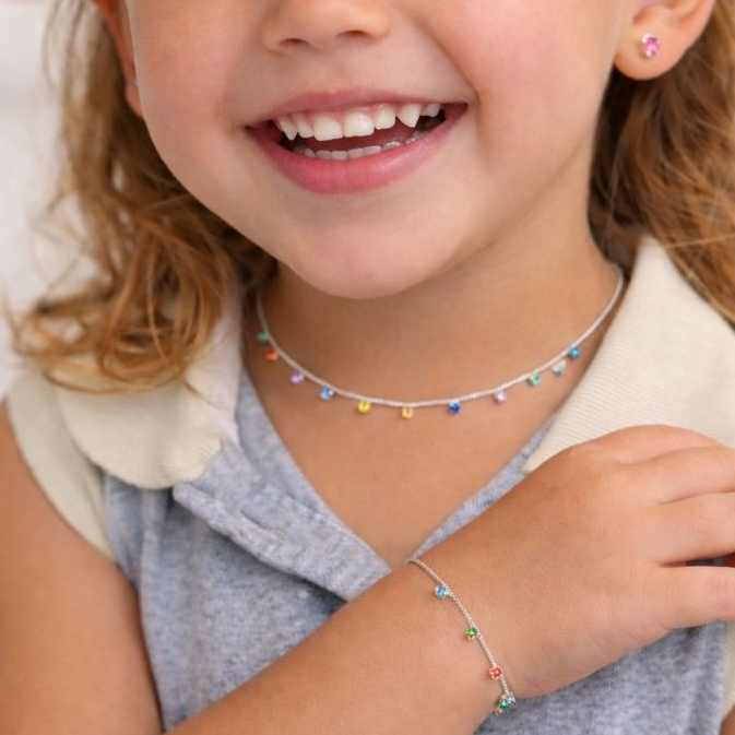 Conjunto Infantil Colar + Pulseira+ Brinco Prata 925 Feminino Infanto Juvenil  Delicado Presente Menina Joias em Oferta na Shopee