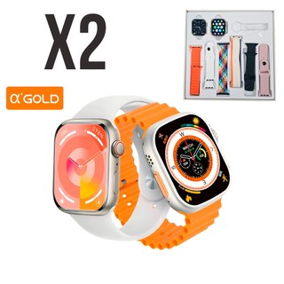 Kit 2 Smartwatch Agold Series 18 Ultra + 6 pulseiras Premium Relógio inteligente