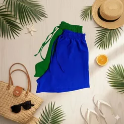 Kit 2 Shorts Feminino DUNA Soltinho VÁRIAS CORES! Tendência Verão