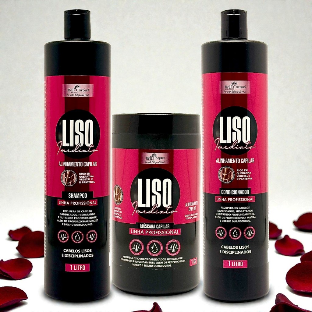 Shampoo e Condicionador + Máscara Capilar Kit Tratamento Capilar Profissional Bellcorpus