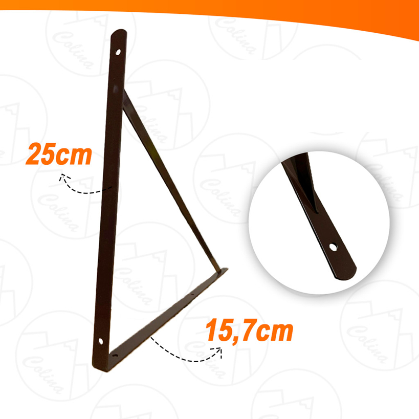 Kit 2 a 6 Mão Francesa Suporte De Prateleira Cantoneira Suporta 15kg -28x50xm