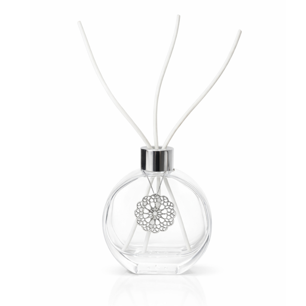 Kit Difusor de Ambiente Vidro 150ml 5 Varetas Aromatizador Elegante para Casa e Escritório