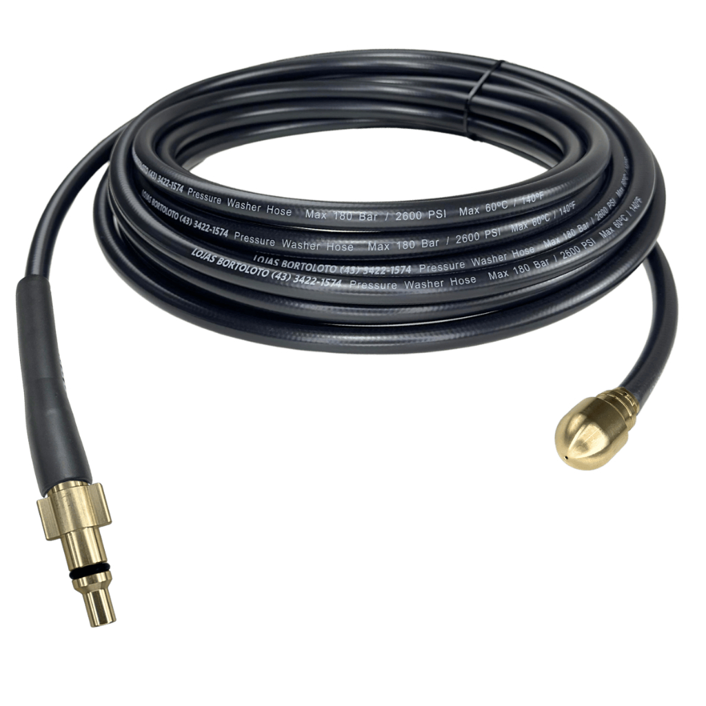 Mangueira 1/4” Desentupidora Lavadora Alta Pressão P/ Canos e Ralos – Conector Wap/Electrolux Largo